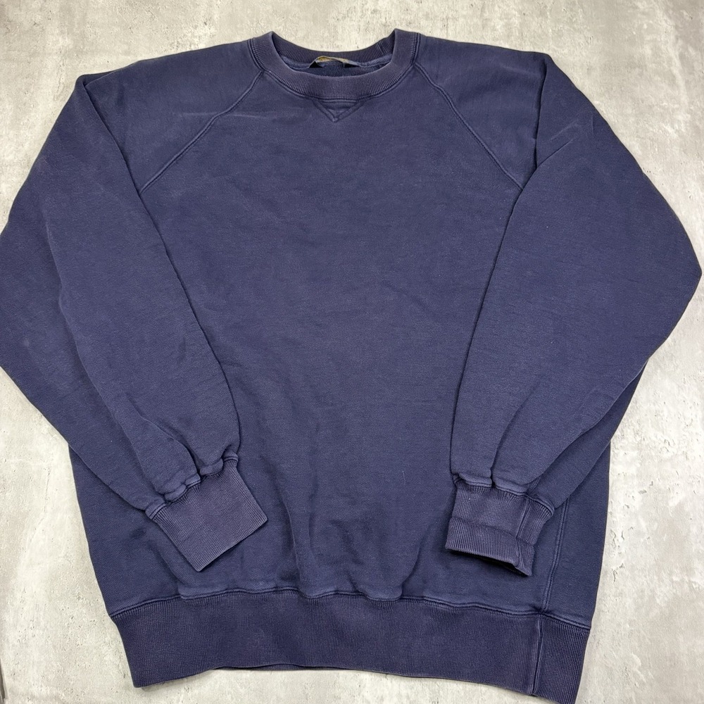 Vintage 90s Brooks Brothers Crewneck Sweatshirt Mens XL Navy Blue Pullover Heavy